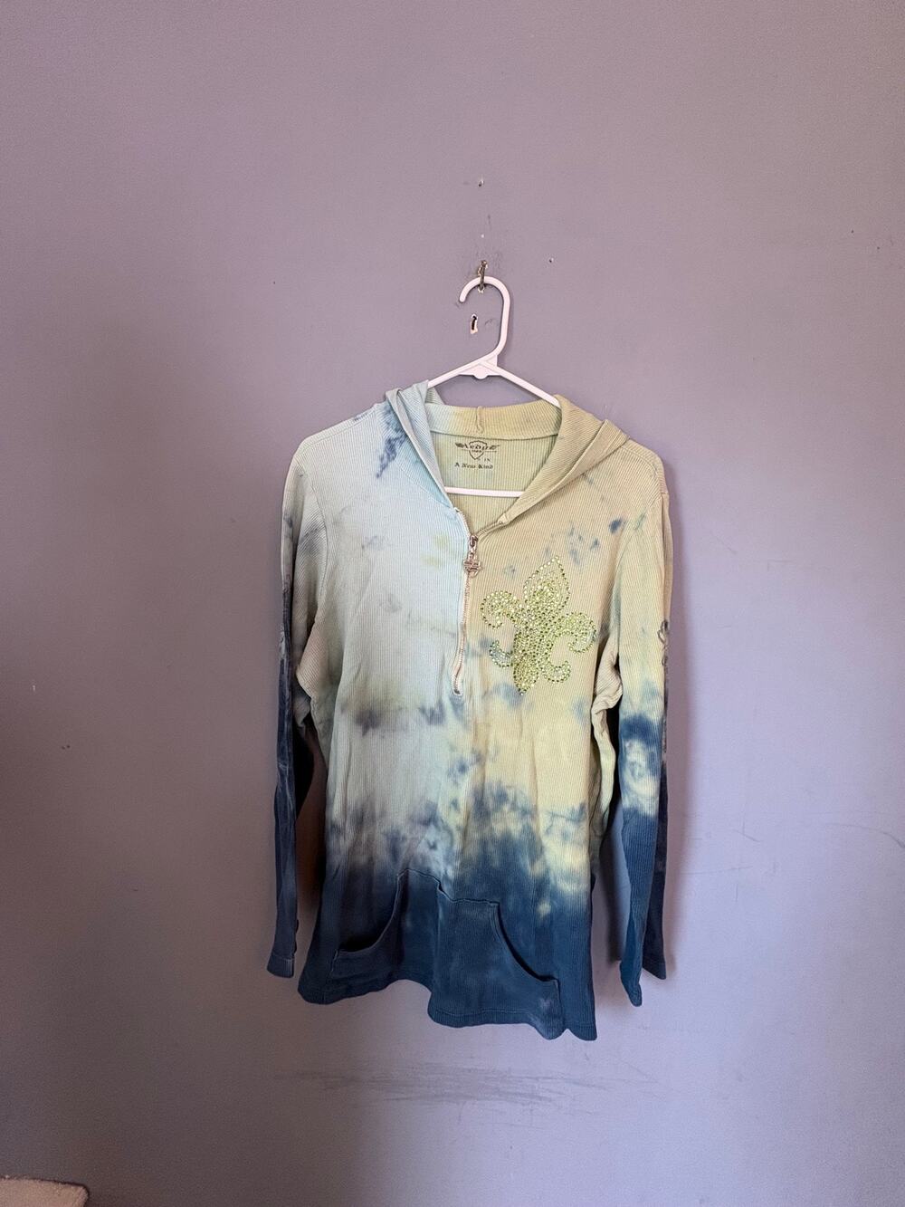 Sledge Women’s Tie‑Dye Gecko Zip Hoodie Size 1XL